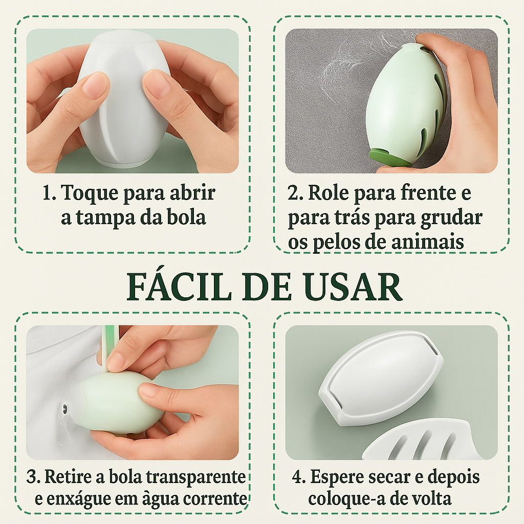 Removedor de Pelos Reutilizável Pawsy