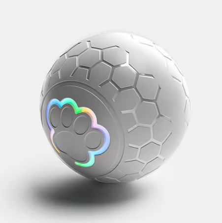 Bola Interativa Inteligente para Pets – Bola Automática USB Recarregável com Luzes RGB