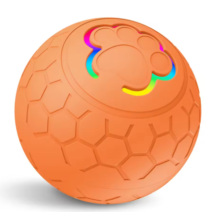 Bola Interativa Inteligente para Pets – Bola Automática USB Recarregável com Luzes RGB