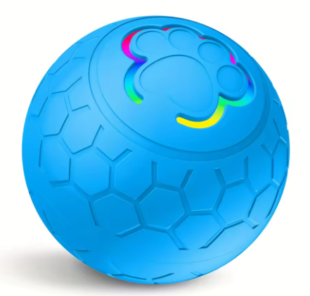 Bola Interativa Inteligente para Pets – Bola Automática USB Recarregável com Luzes RGB