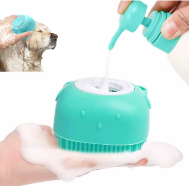 Pawsy BathBrush – Escova de Banho para Pets em Silicone Macio
