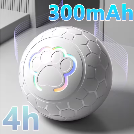 Bola Interativa Inteligente para Pets – Bola Automática USB Recarregável com Luzes RGB